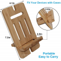 2021 Environmentally Friendly Adjustable Bamboo Phone Stand Desktop Tablet Holder Portable Cell Phone Holde
